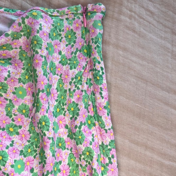 Zara‎ Floral Pink and Green Summer Mini Skirt. Women's Medium - Picture 3 of 6
